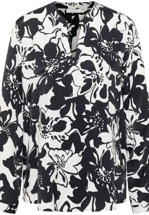 Damen Eterna Bluse Viskose Langarm