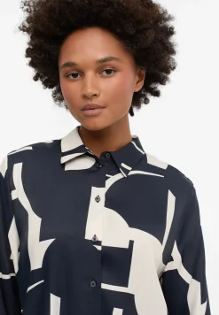 Damen Eterna Bluse Viskose Langarm