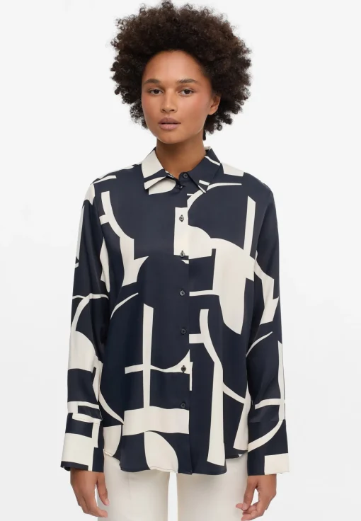 Damen Eterna Bluse Viskose Langarm