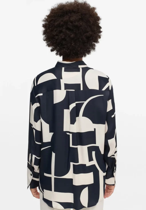 Damen Eterna Bluse Viskose Langarm