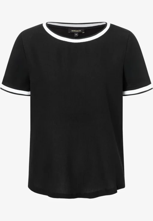 Damen More & More Blusenshirt mit Kontrastabschlüssen