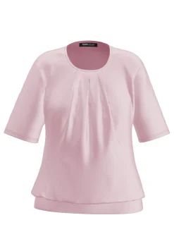 Damen Frank Walder Blusenshirt mit modischer Faltenpartie vorne