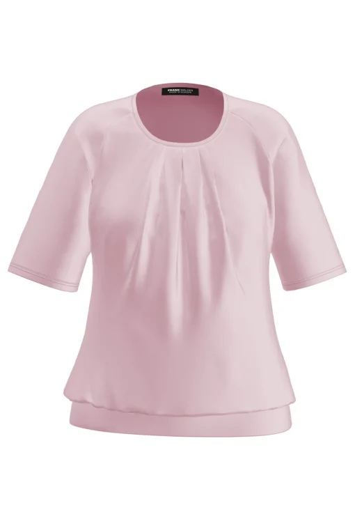 Damen Frank Walder Blusenshirt mit modischer Faltenpartie vorne