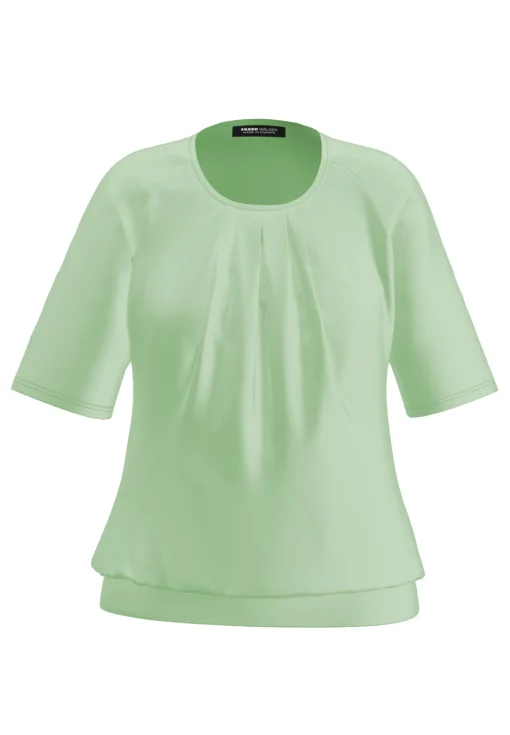 Damen Frank Walder Blusenshirt mit modischer Faltenpartie vorne