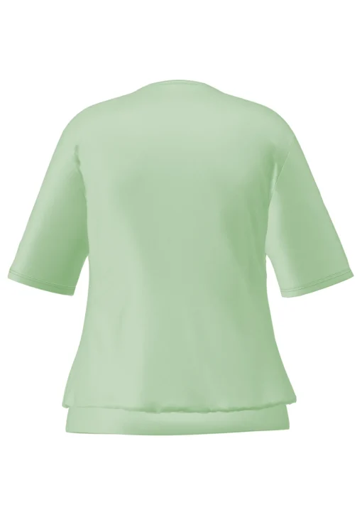 Damen Frank Walder Blusenshirt mit modischer Faltenpartie vorne