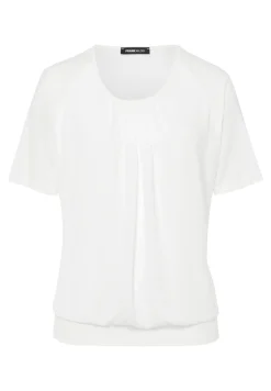 Damen Frank Walder Blusenshirt mit modischer Faltenpartie vorne