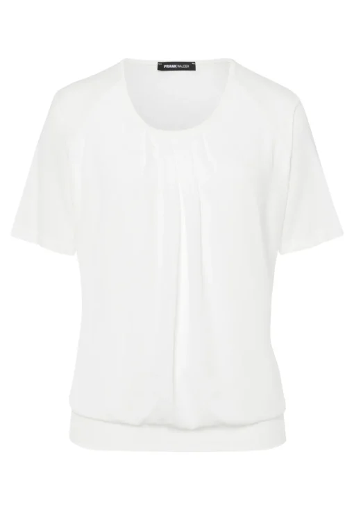 Damen Frank Walder Blusenshirt mit modischer Faltenpartie vorne