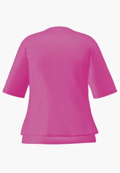 Damen Frank Walder Blusenshirt mit modischer Faltenpartie vorne