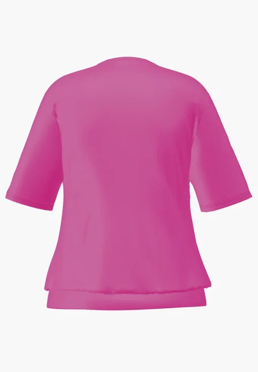 Damen Frank Walder Blusenshirt mit modischer Faltenpartie vorne