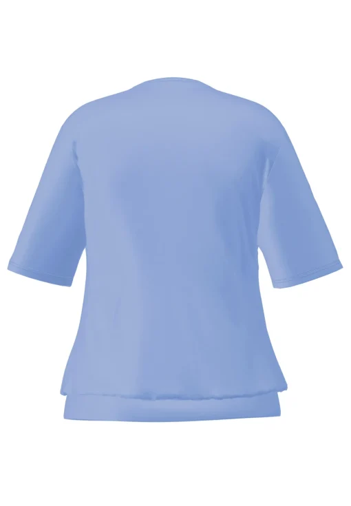Damen Frank Walder Blusenshirt mit modischer Faltenpartie vorne