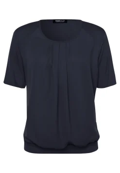Damen Frank Walder Blusenshirt mit modischer Faltenpartie vorne