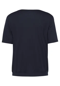 Damen Frank Walder Blusenshirt mit modischer Faltenpartie vorne