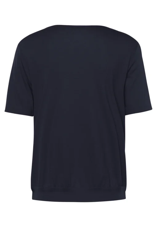 Damen Frank Walder Blusenshirt mit modischer Faltenpartie vorne