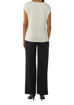 Damen Comma Blusenshirt mit Tunika-Ausschnitt und Satinblende