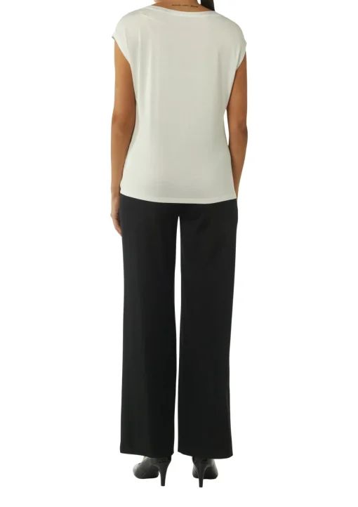 Damen Comma Blusenshirt mit Tunika-Ausschnitt und Satinblende