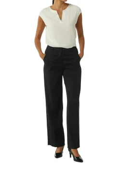 Damen Comma Blusenshirt mit Tunika-Ausschnitt und Satinblende