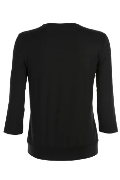 Damen Frank Walder Blusenshirt mit unterlegtem Vorderteil