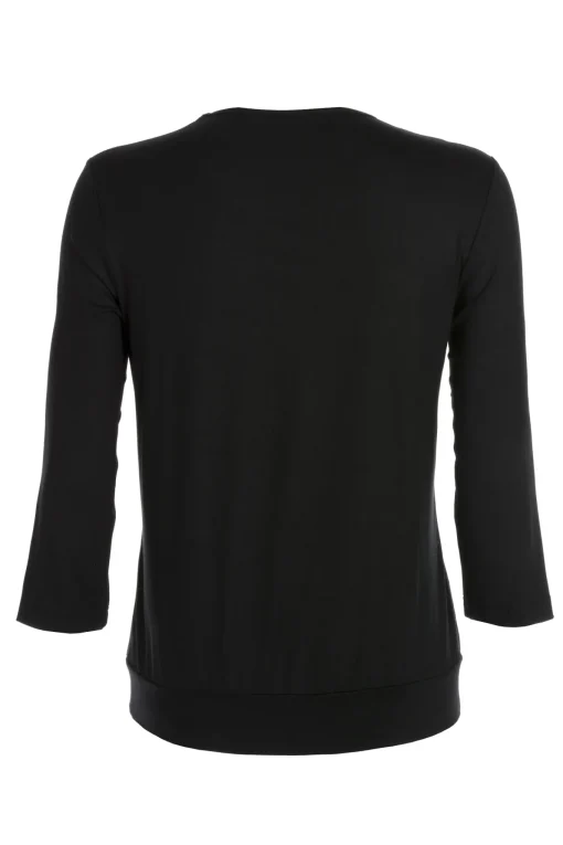 Damen Frank Walder Blusenshirt mit unterlegtem Vorderteil