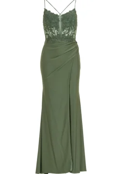 Damen Hey Kyla Bodycon Kleid mit Spitzenstickerei und Beinschlitz