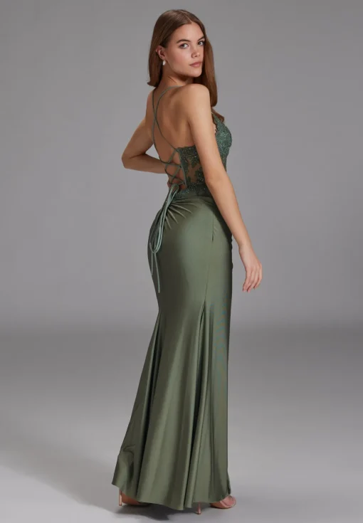 Damen Hey Kyla Bodycon Kleid mit Spitzenstickerei und Beinschlitz