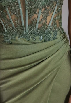 Damen Hey Kyla Bodycon Kleid mit Spitzenstickerei und Beinschlitz