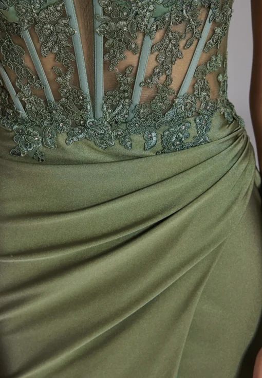 Damen Hey Kyla Bodycon Kleid mit Spitzenstickerei und Beinschlitz