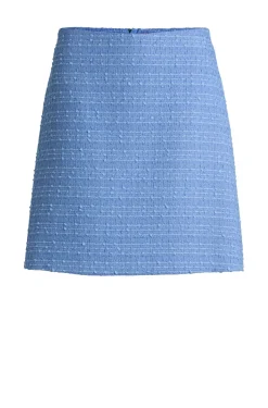Damen Hugo Red Bodycon-Minirock aus strukturiertem Bouclé