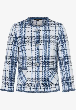 Damen More & More Bouclé Jacke kariert