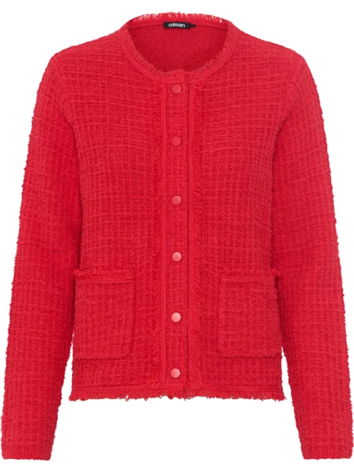 Damen Olsen Bouclé Strickjacke