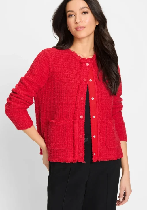 Damen Olsen Bouclé Strickjacke