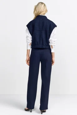 Damen Rich & Royal Boucle-Weste mit Reverskragen
