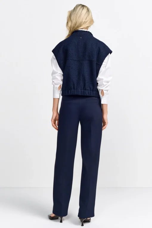 Damen Rich & Royal Boucle-Weste mit Reverskragen