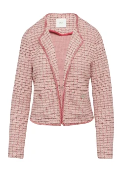 Damen s.Oliver BLACK LABEL Bouclé-Jacke mit Fransen