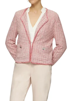 Damen s.Oliver BLACK LABEL Bouclé-Jacke mit Fransen