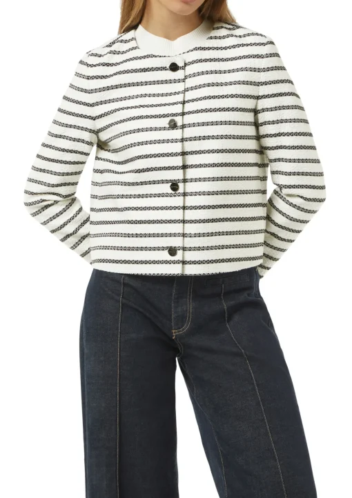 Damen Comma Bouclé-Jacke mit Knopfleiste