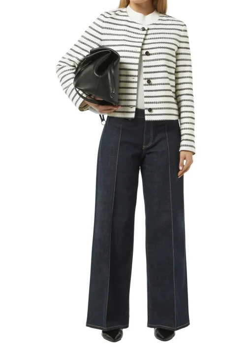 Damen Comma Bouclé-Jacke mit Knopfleiste