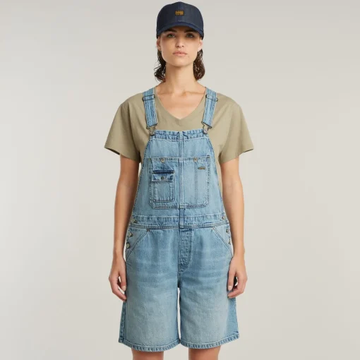 Damen G-Star Bowey Loose kurze Latzhose