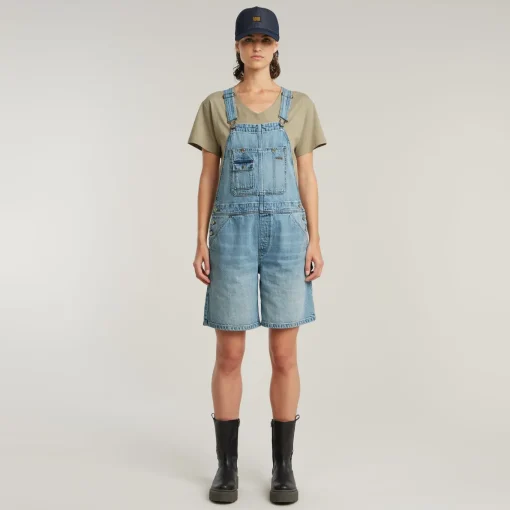Damen G-Star Bowey Loose kurze Latzhose
