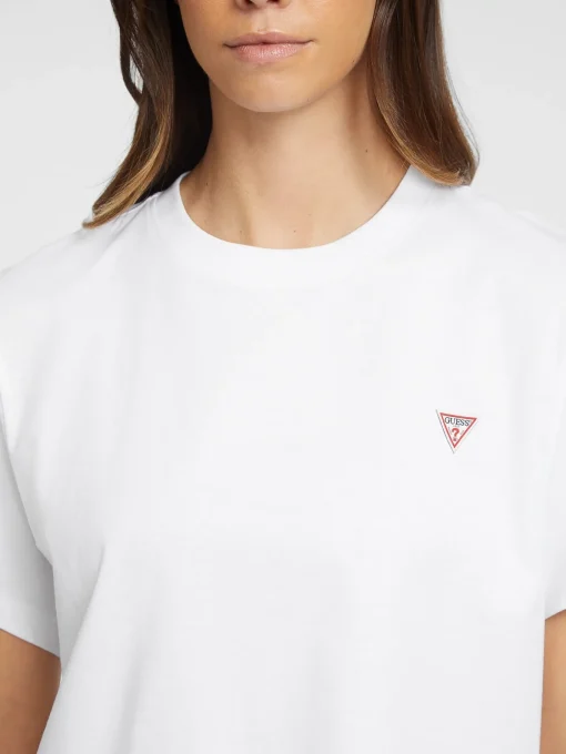 Damen GUESS JEANS Boxy T-Shirt Mini-Dreieck
