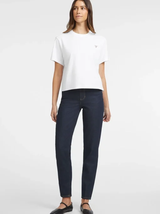 Damen GUESS JEANS Boxy T-Shirt Mini-Dreieck