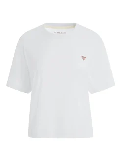 Damen GUESS JEANS Boxy T-Shirt Mini-Dreieck