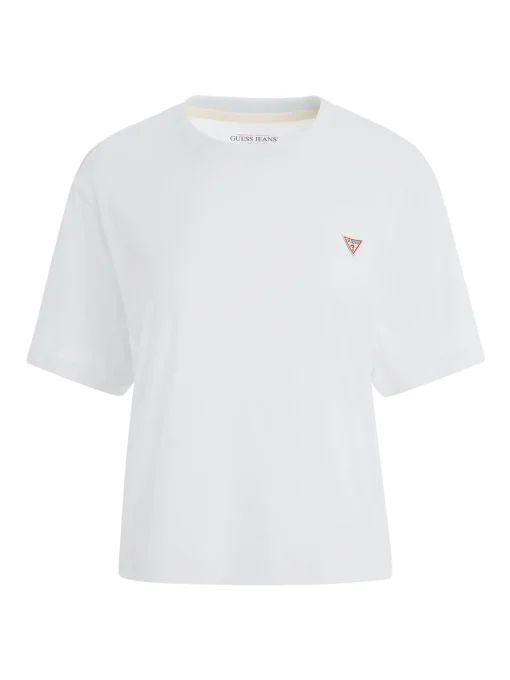 Damen GUESS JEANS Boxy T-Shirt Mini-Dreieck