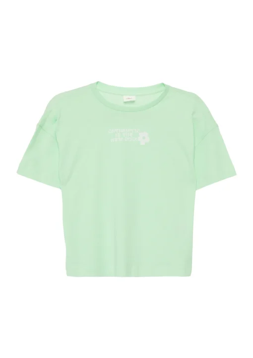 Kinder s.Oliver Boxy-T-Shirt aus Jersey mit Printdetail