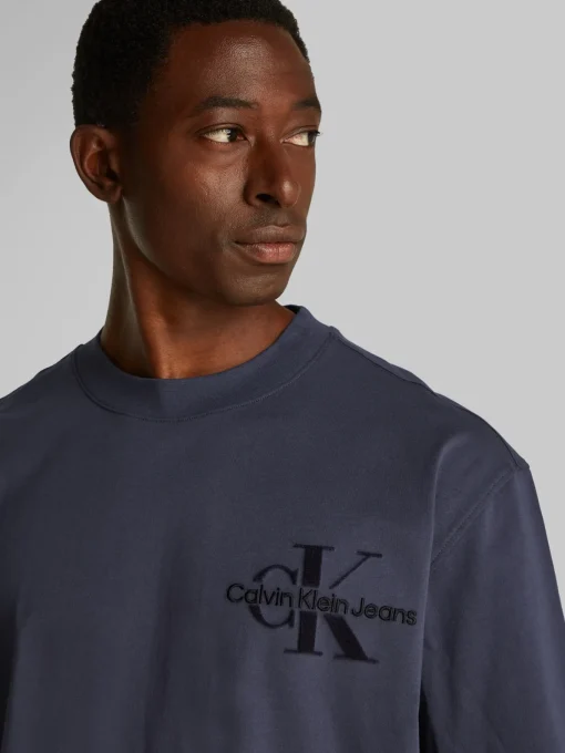 Herren Calvin Klein Jeans Bristle Monologo T-Shirt