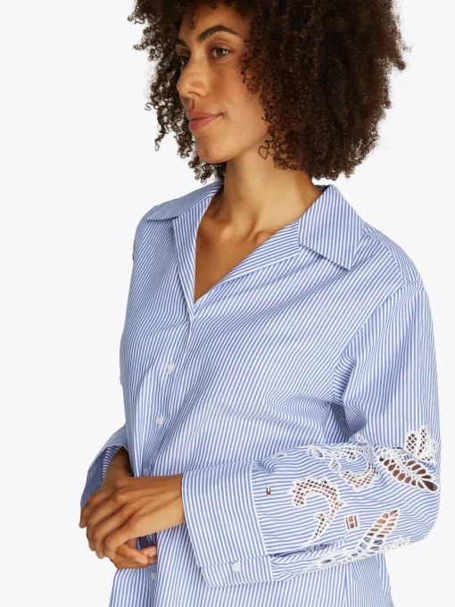 Damen Tommy Hilfiger Broderie Anglaise Bluse