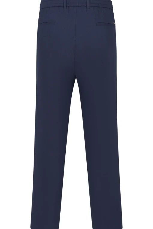 Herren Bugatti Bundfaltenhose mit Leinen