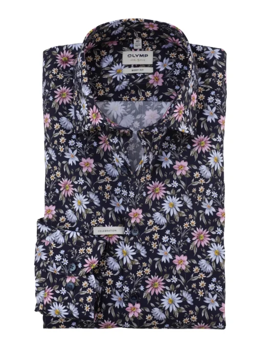 Herren Olymp Businesshemd im Flower Look