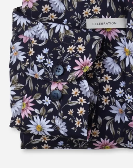 Herren Olymp Businesshemd im Flower Look