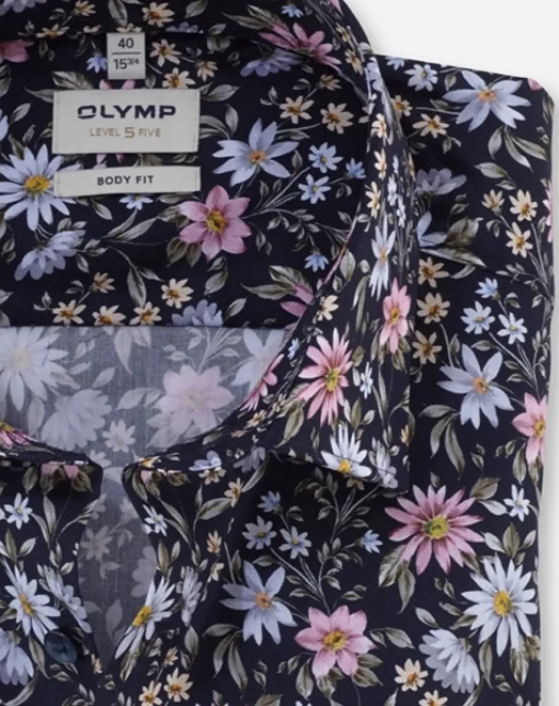 Herren Olymp Businesshemd im Flower Look