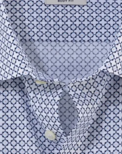 Herren Olymp Businesshemd mit grafischem Blüten-Print
